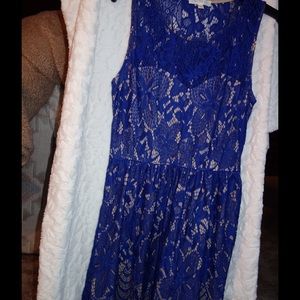 Blue lace dress