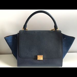 Celine Medium Trapeze Bag- Navy