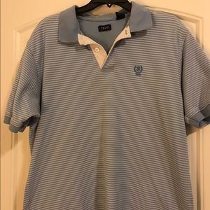 Izod Polo Light Blue/White Shirt Size Large VGC