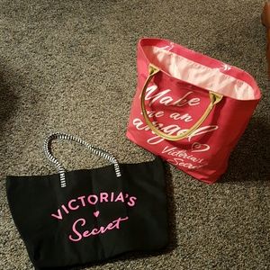 2 victoria's secret tote bags.