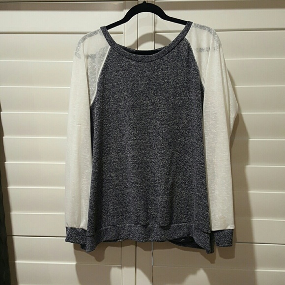 Blue and white Open back sweater - Picture 1 of 4