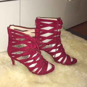 Sexy strap red heels