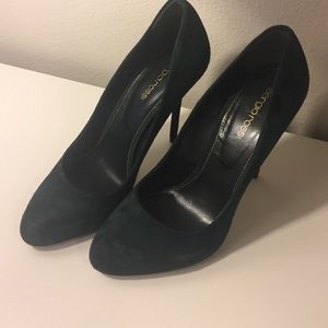 Sergio Rossi Emerald Suede Heels