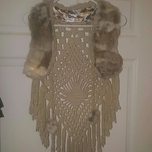 Beautiful Crochet feathered vest