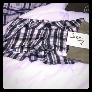 Black and white shorts!