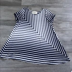 Anthropologie Puella asymmetrical stripe shirt