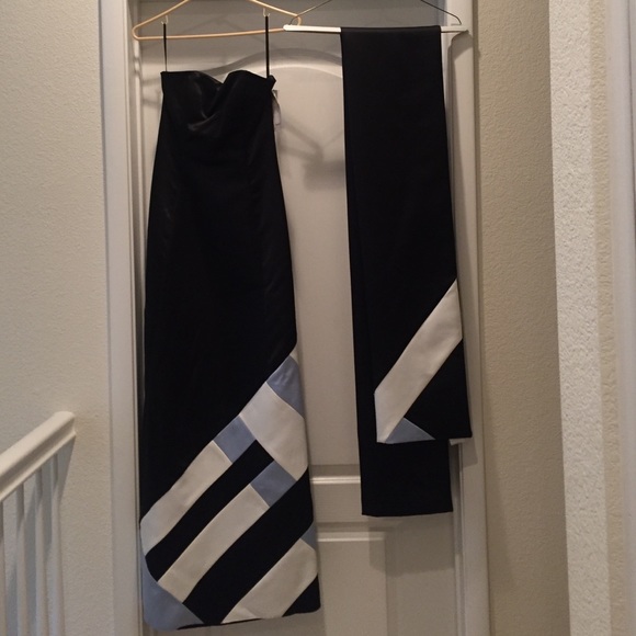 Jessica McClintock Strapless Dress+matching scarf