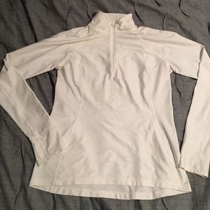 Lucy activewear white 1/2 zip