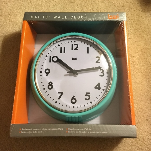 Retro blue wall clock