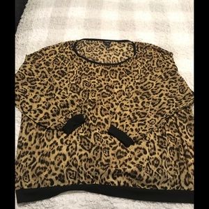 Torrid  Leopard Print Sheer Top Sz 3
