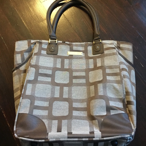 Large Nine West Travelers Bag - Brown and Tan