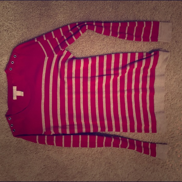 Banana Republic pink and beige sweater