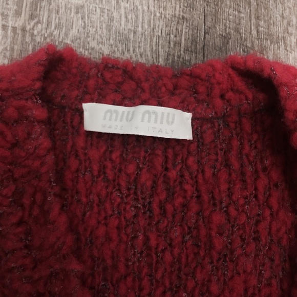 Miu Miu Sweaters - VINTAGE MIU MIU CROP CARDIGAB SWEATER Miu Miu Sweaters - VINTAGE MIU MIU CROP CARDIGAB SWEATER