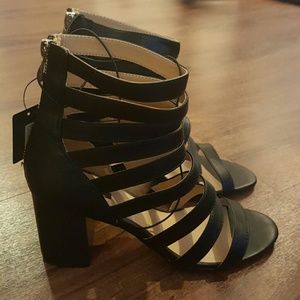 F21 Strappy Block Heels