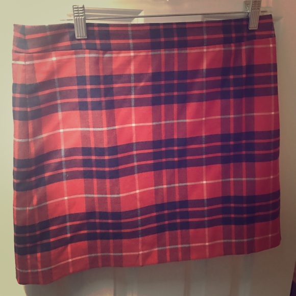 J.Crew Factory holiday plaid mini skirt