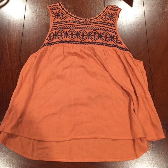 Flowy embroidered tank top