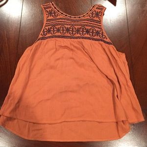 Flowy embroidered tank top