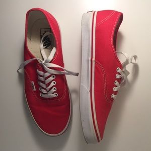 Red 'Authentic' Vans
