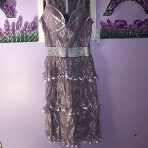 Purple and Silver Push up dress