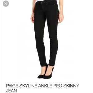 Paige Skyline ankle peg jean in black shadow