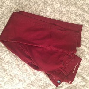 LOFT maroon skinny jeans