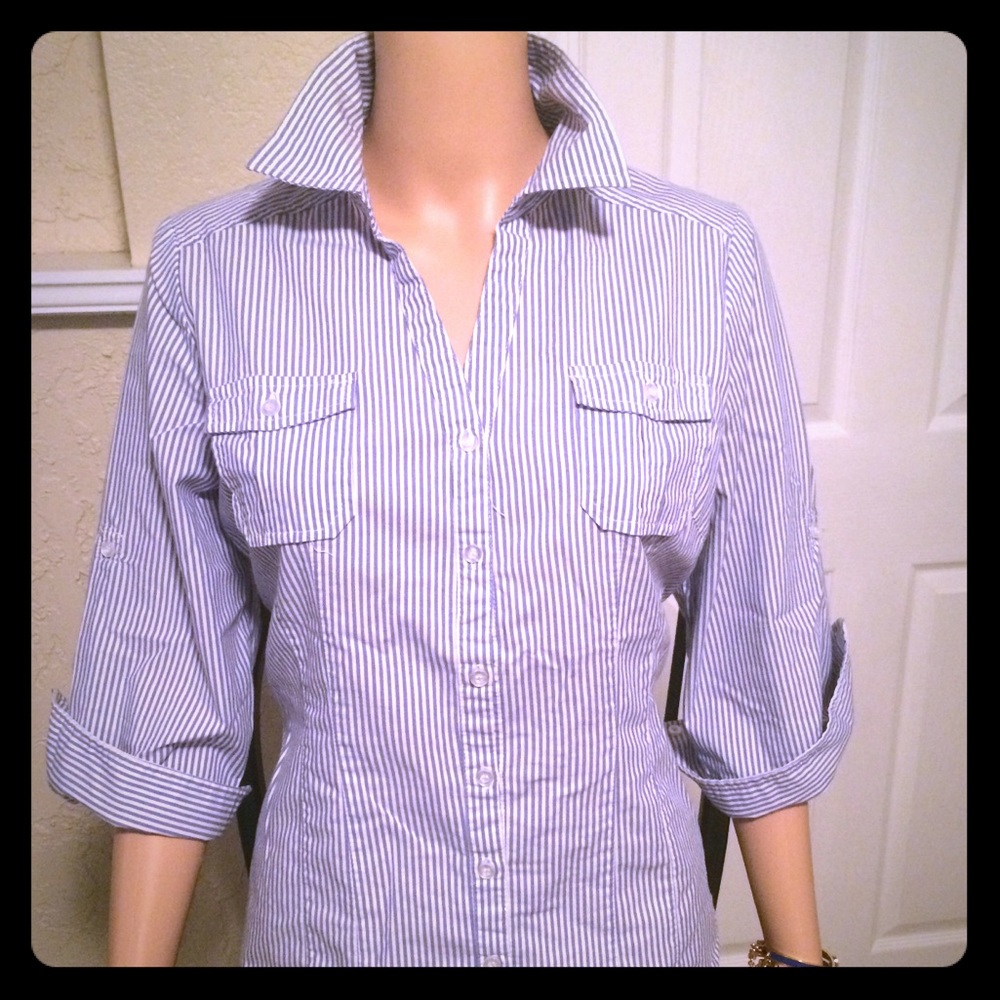 Fitted top, ready to be layered under a sweater!