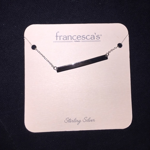 Silver bar necklace