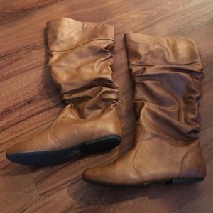 Qupid Tan Mid Calf Boots