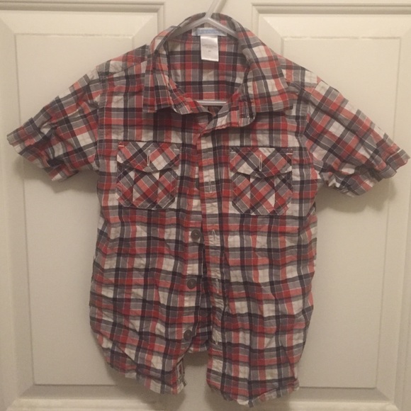 Boys Janie & Jack plaid bottom down