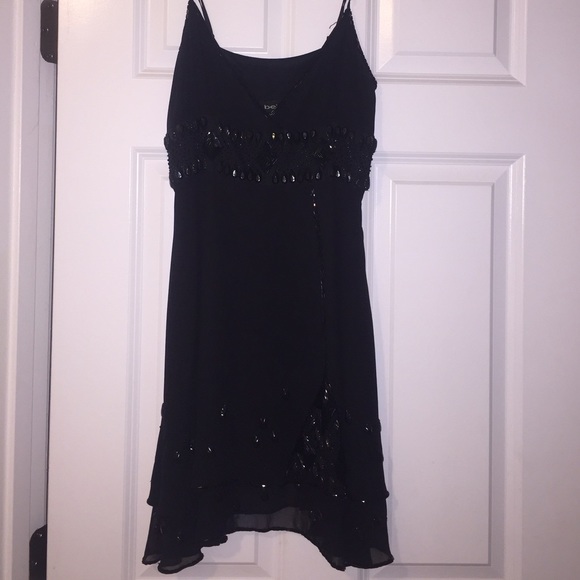 Bebe black beaded cocktail dress XS