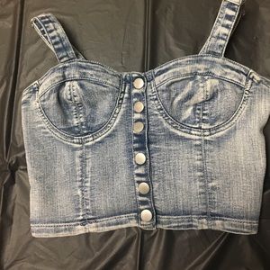Denim bustier