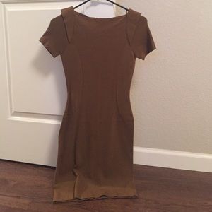 Architectural slim fitting dress.