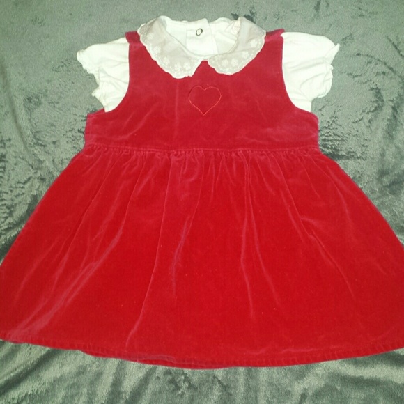 Oh Kosh red velvet dress