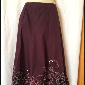 Purple Aline skirt with cut out details