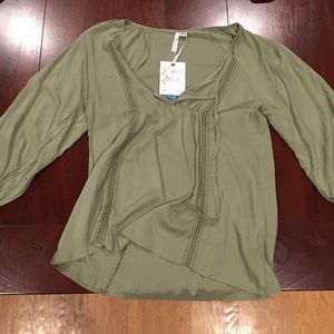 Lightweight light green blouse