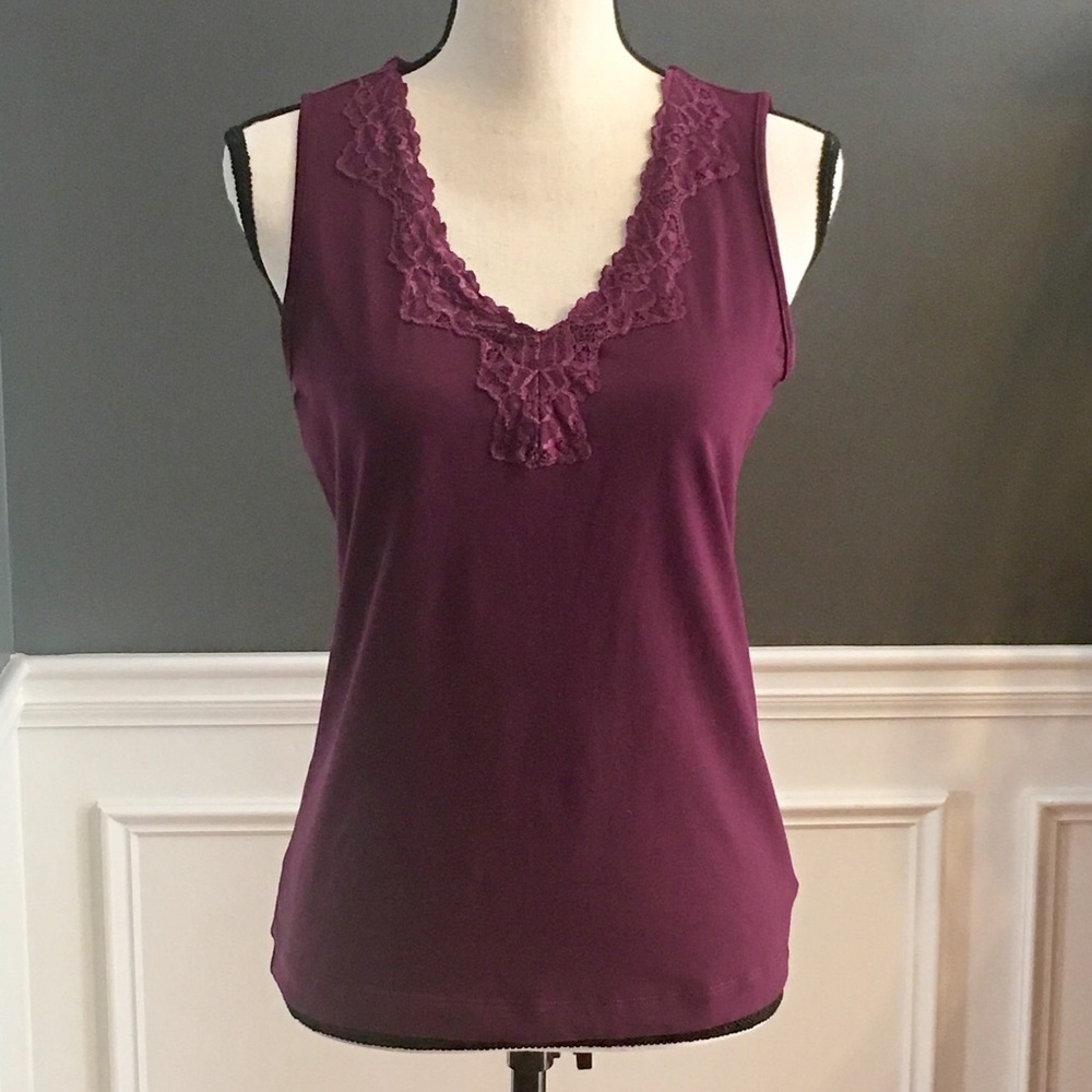 Lace Trim Top/Shell