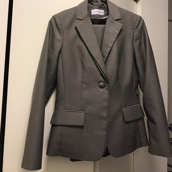 calvin klein women's pants suit