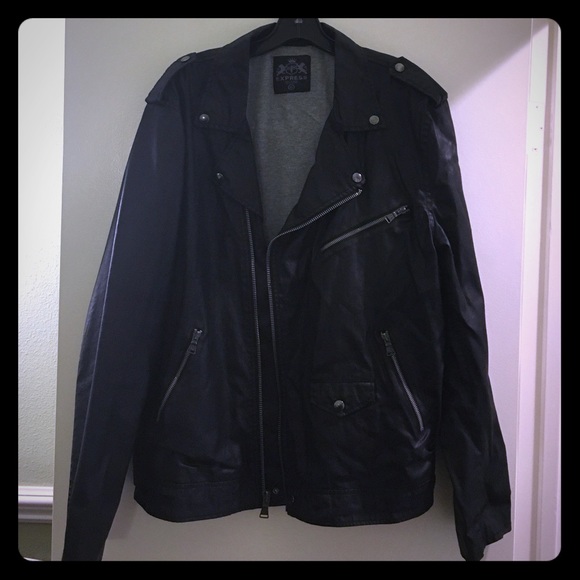 Express - Men's Black Moto Jacket