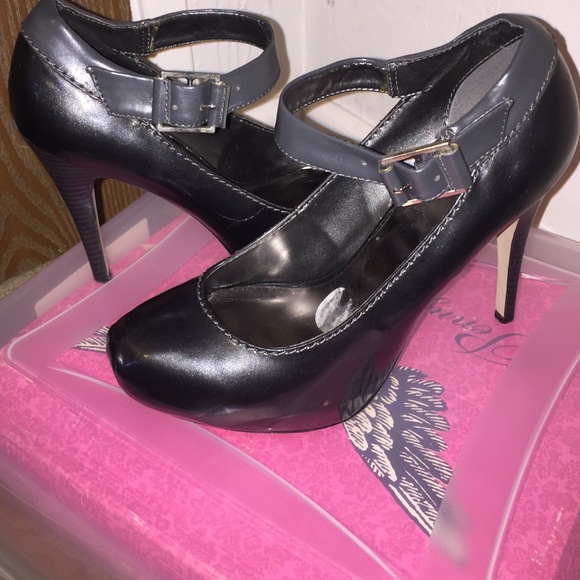 Grey Mary Janes