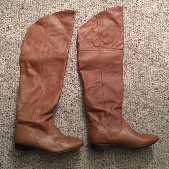 Brown over the knee boots
