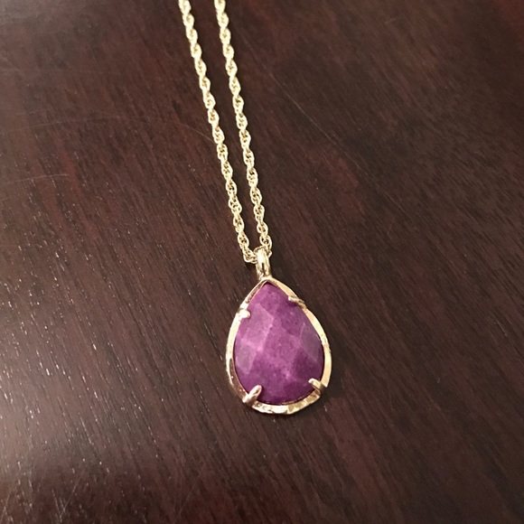 Purple and gold Kendra Scott necklace
