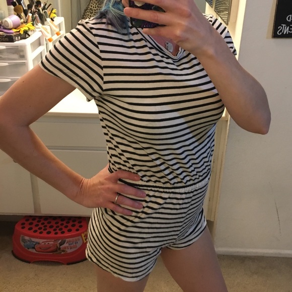 American Apparel Pants - 💕American Apparel striped T shirt Romper💕
