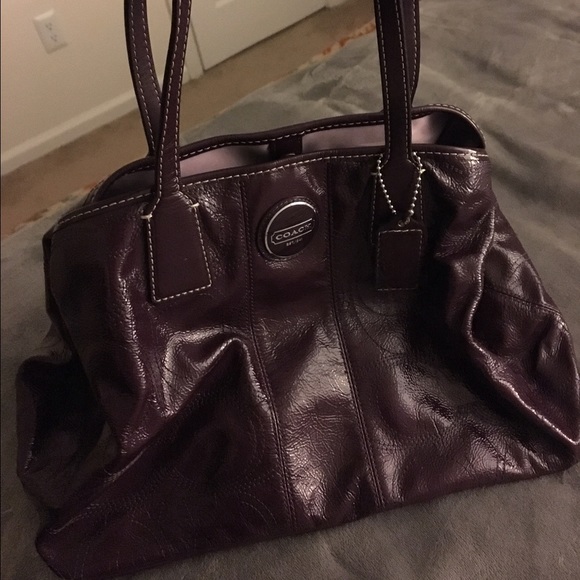 Purple coach purse