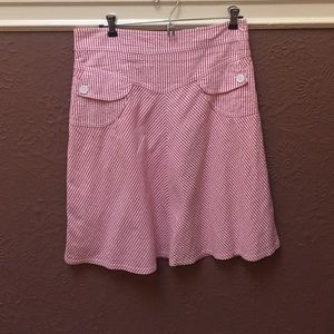 Necessary Objects Seersucker Striped Skirt