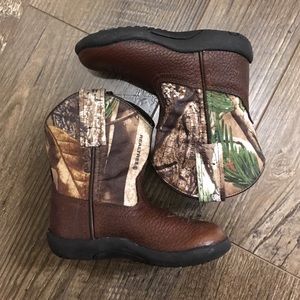 Old West toddler camo cowboy boots