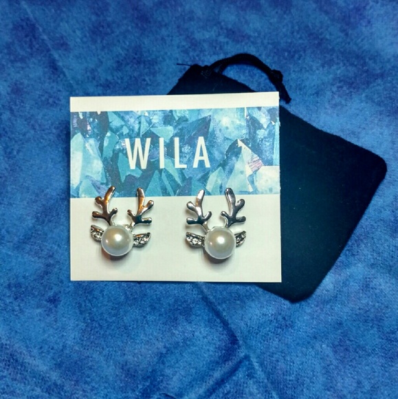 Silver Reindeer Earrings