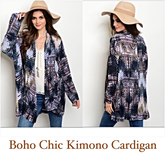 Bohemian Chic Kimono Cardigan Navy SM sold - Picture 7 of 7