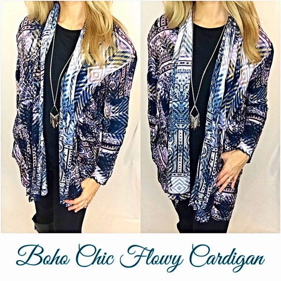 Bohemian Chic Kimono Cardigan Navy SM sold - Picture 2 of 7