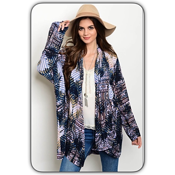 Bohemian Chic Kimono Cardigan Navy SM sold - Picture 3 of 7