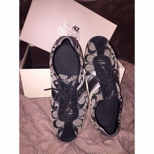 Gray and Black Coach Sneakers